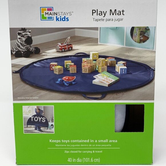 Mainstays Kids Play Mat 40" Toy Storage Zipper Storage Bag Travel Bag - Picture 4 of 5